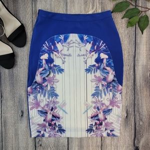 N12H NWT The Luxe Urbanite Birds of Paradise Pencil Skirt
